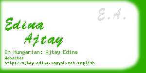 edina ajtay business card